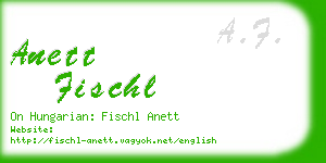 anett fischl business card